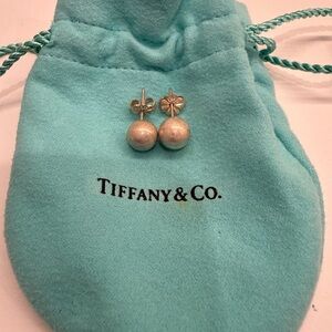 Tiffany & Co ball stud Sterling silver earrings
